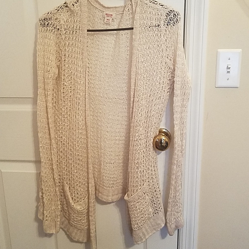 Mossimo Cream and glitter cardigan